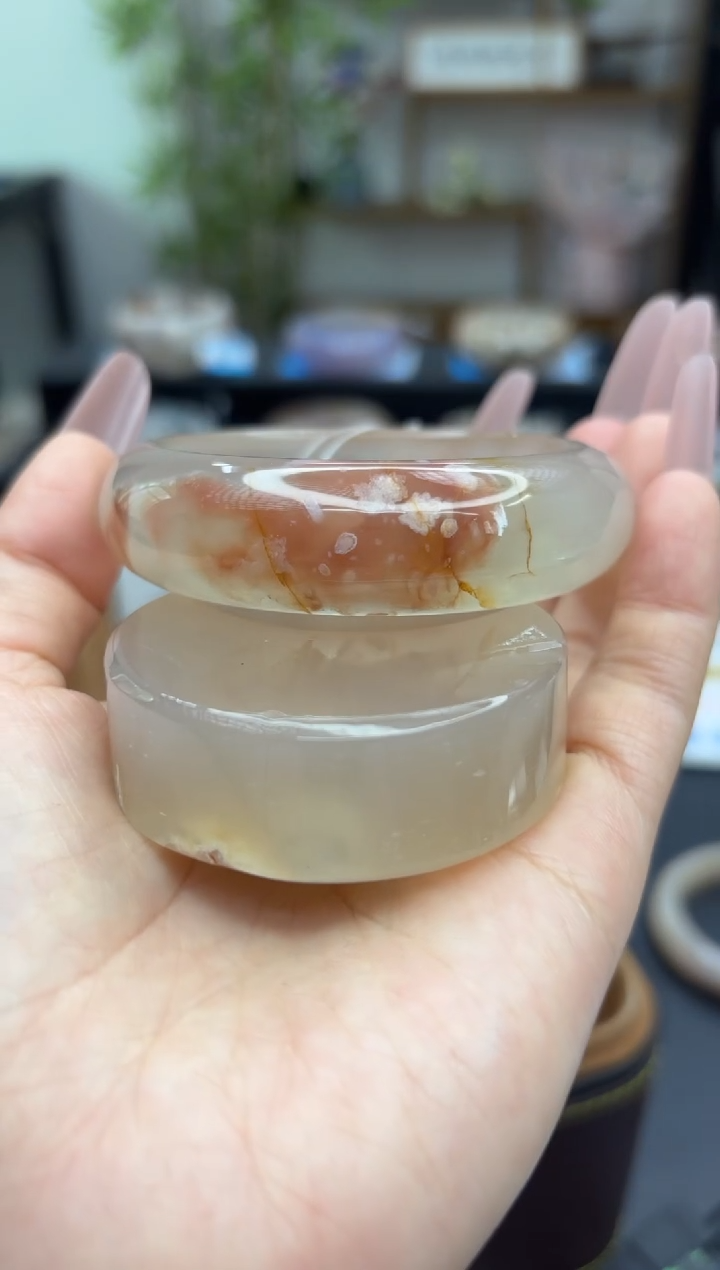 【闪购商品】石英质玉手镯未镶嵌C578(55圈赠送镯心)