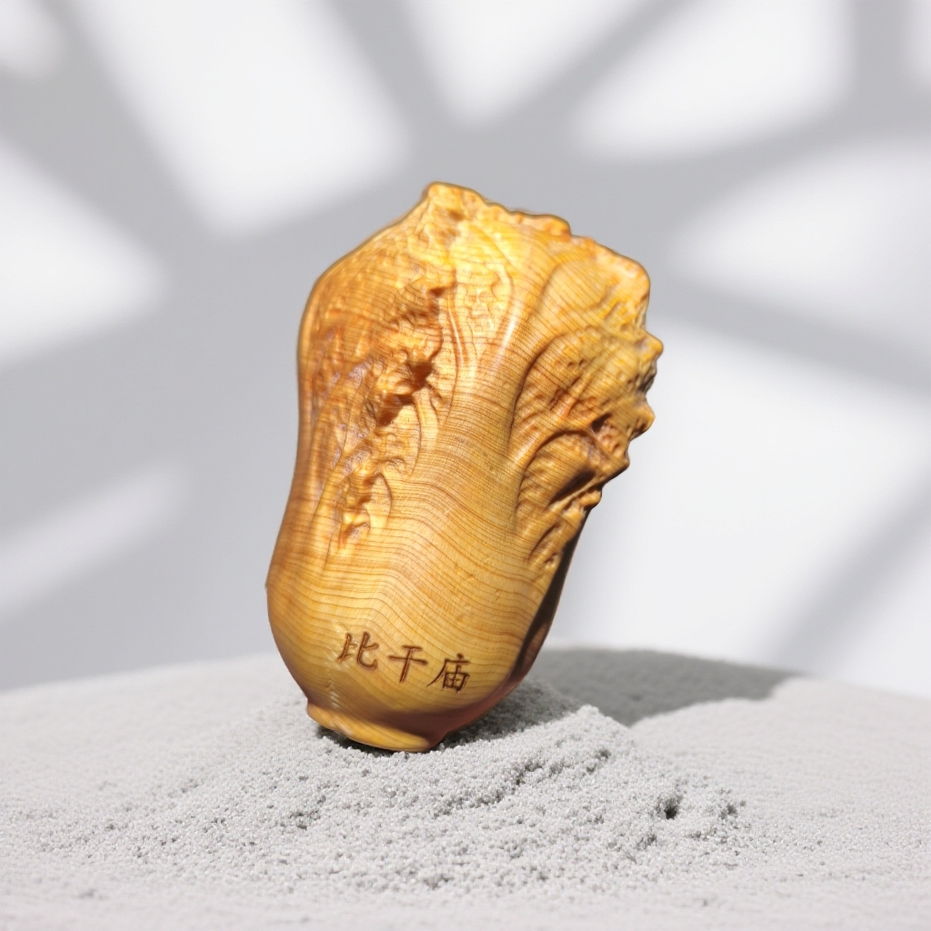 木雕白菜百财摆件文玩手把实木装饰品挂件