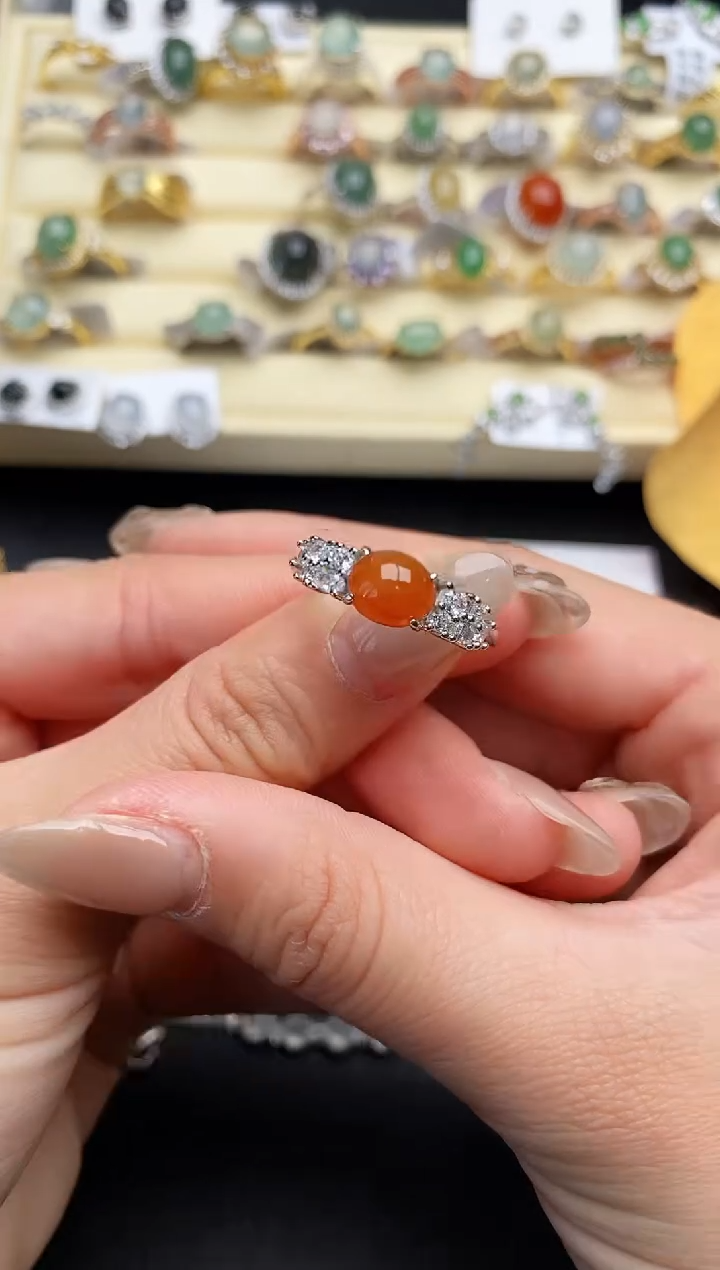 【闪购商品】翡翠戒指银S925镶嵌33333333+1