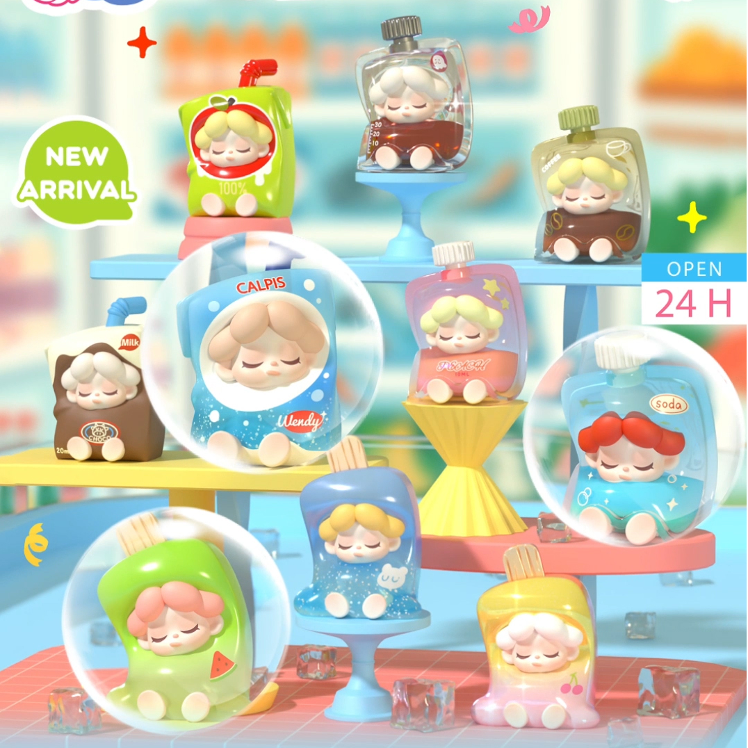 【代拆】爆款Wendy一日店长系列四代萌粒盲袋可爱潮流摆件节日礼物