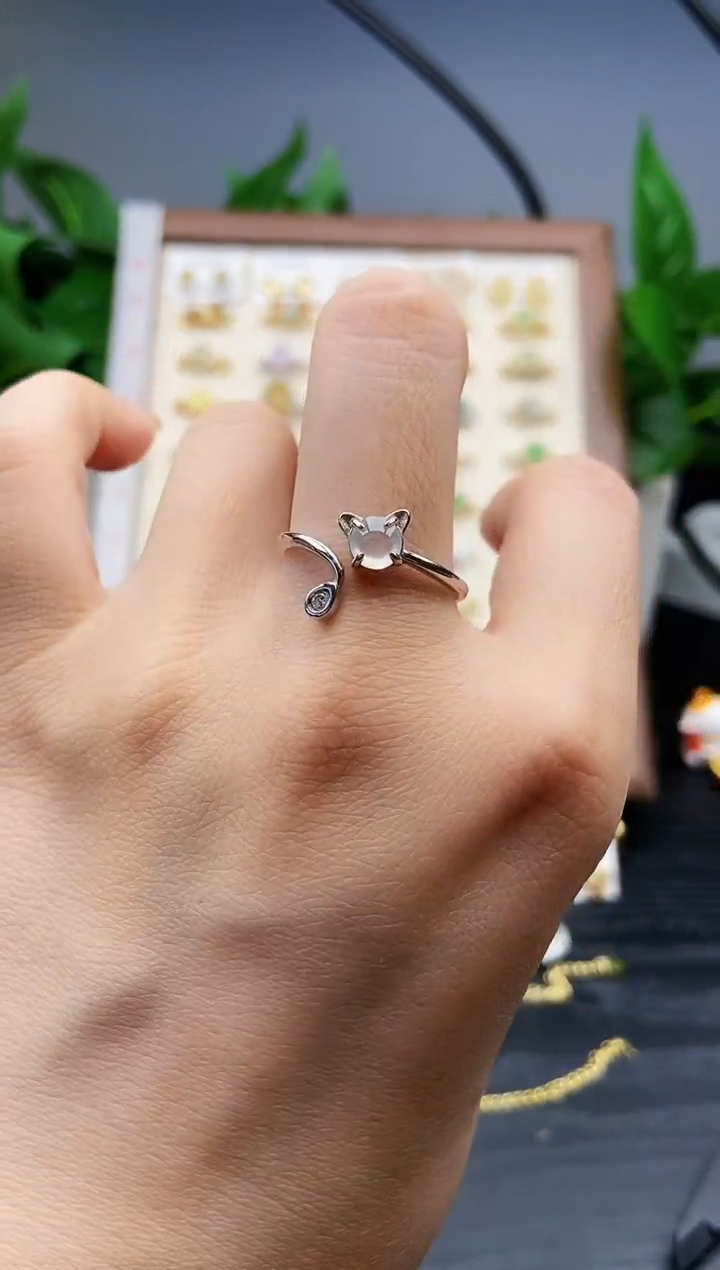 银S925镶嵌戒指翡翠12