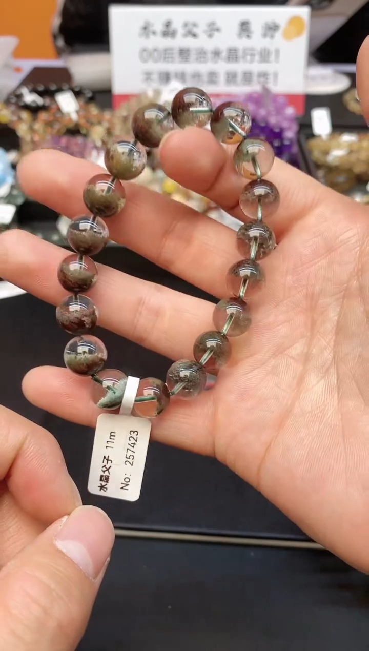 【闪购商品】水晶手串未镶嵌46 绿幽灵 11mm
