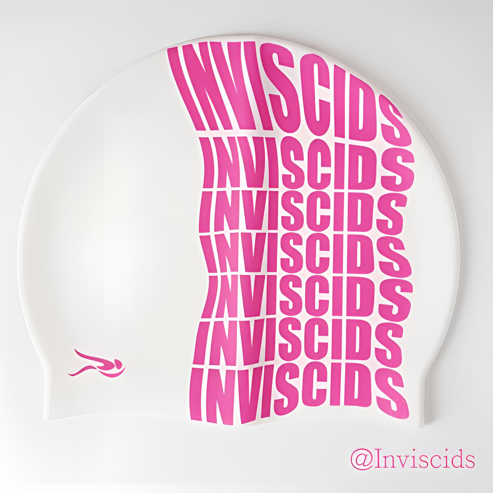 Inviscids新款男女通用游泳馆专业训练不勒头大头围硅胶防水泳帽