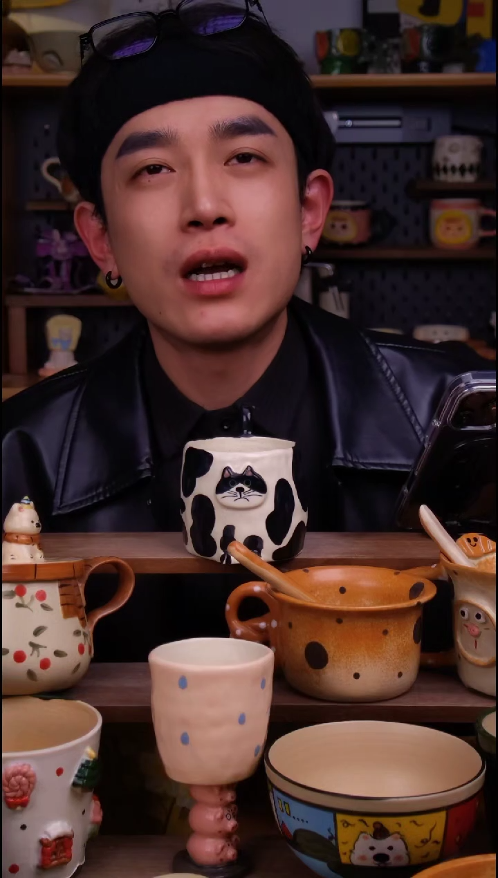 杯子陶景德镇可爱设计师款陶瓷