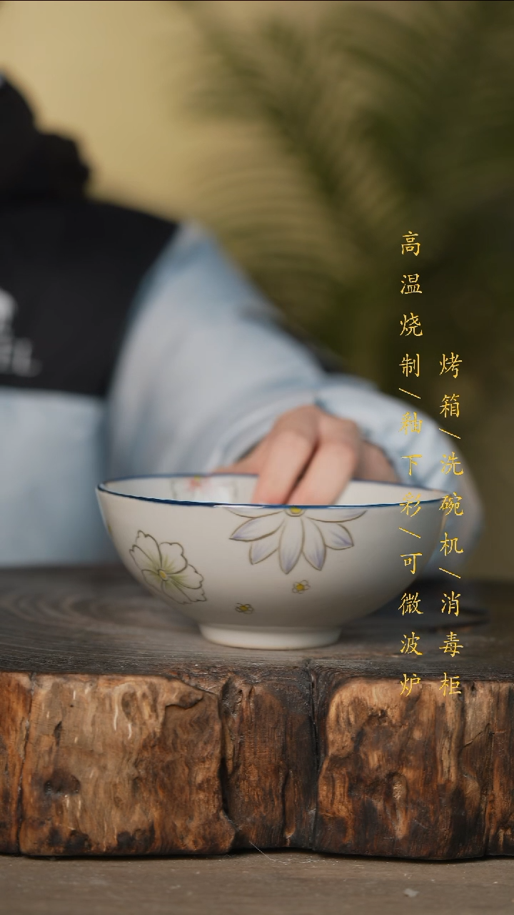 瓷片景德镇高温釉下彩可微波烤箱洗碗机