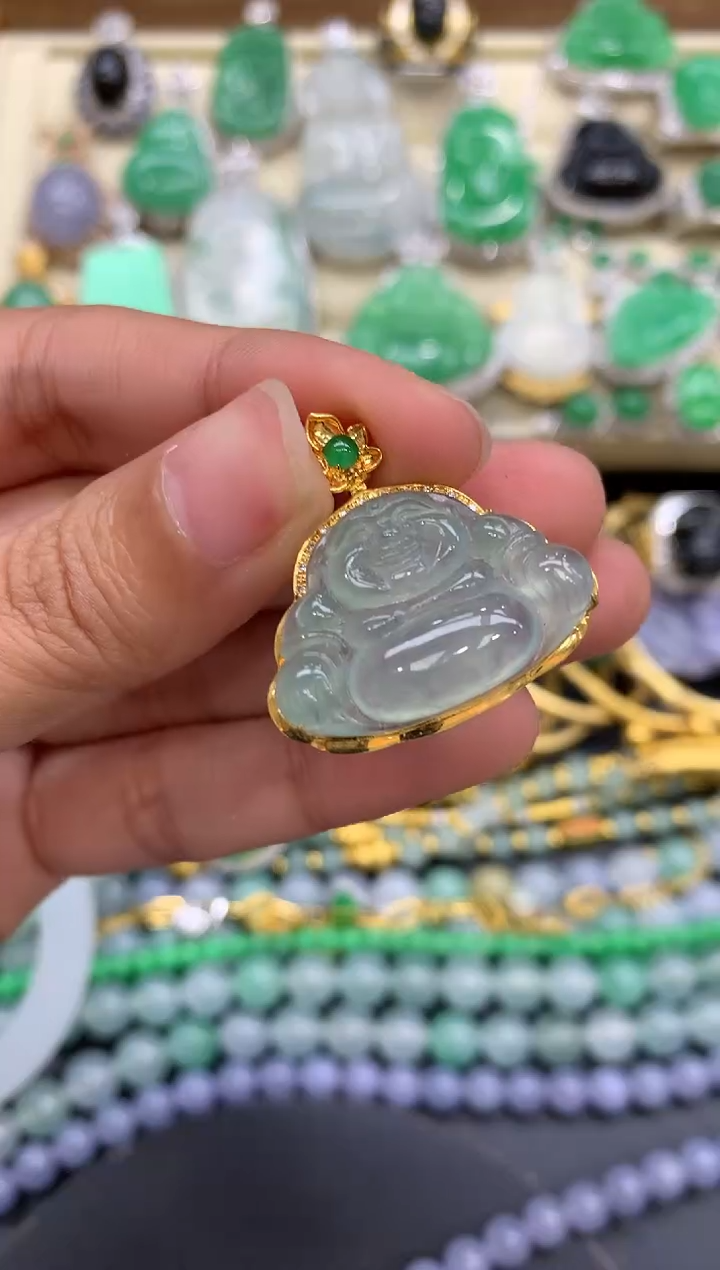 【闪购商品】翡翠颈饰18K金镶嵌230-中国好珍宝