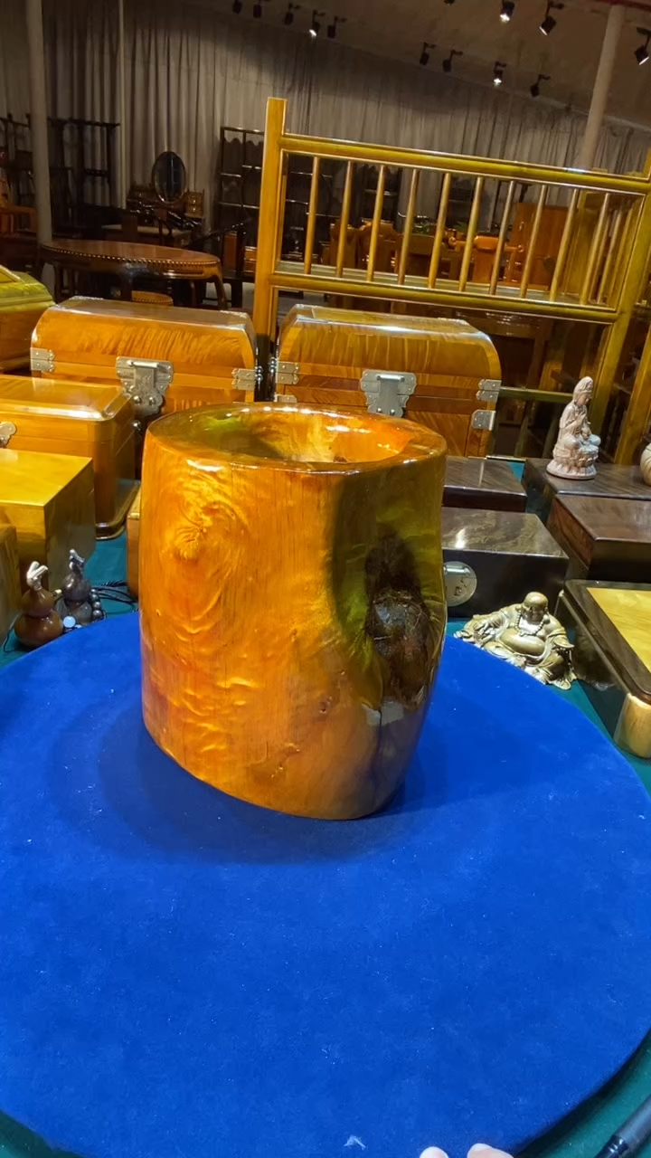 【闪购商品】金丝楠木艺小叶桢楠 精美笔桶