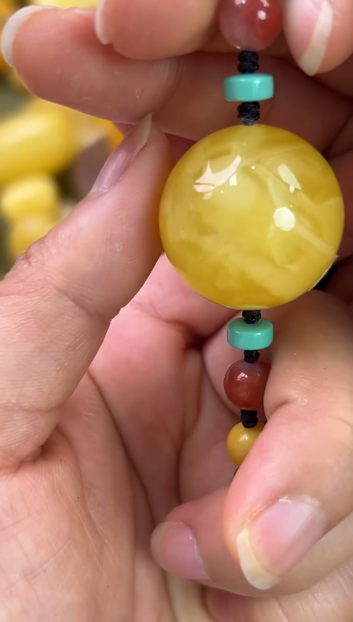 裸石琥珀未镶嵌琥珀蜜蜡吊坠