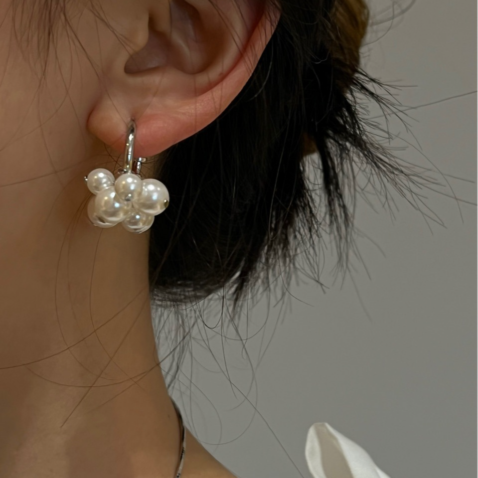 非金属仿珍珠耳饰 【AXIN定制】俏皮珠圆玉润球球小众设计耳环 012