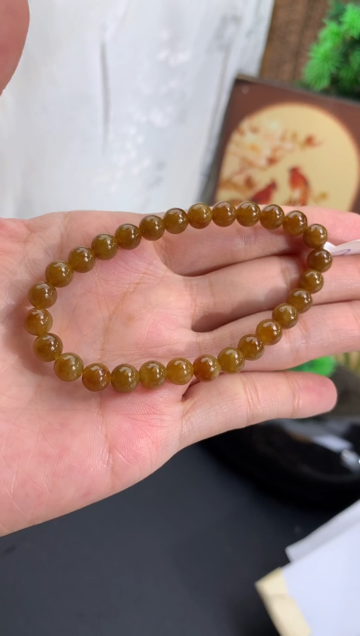 未镶嵌手链翡翠卡6mm