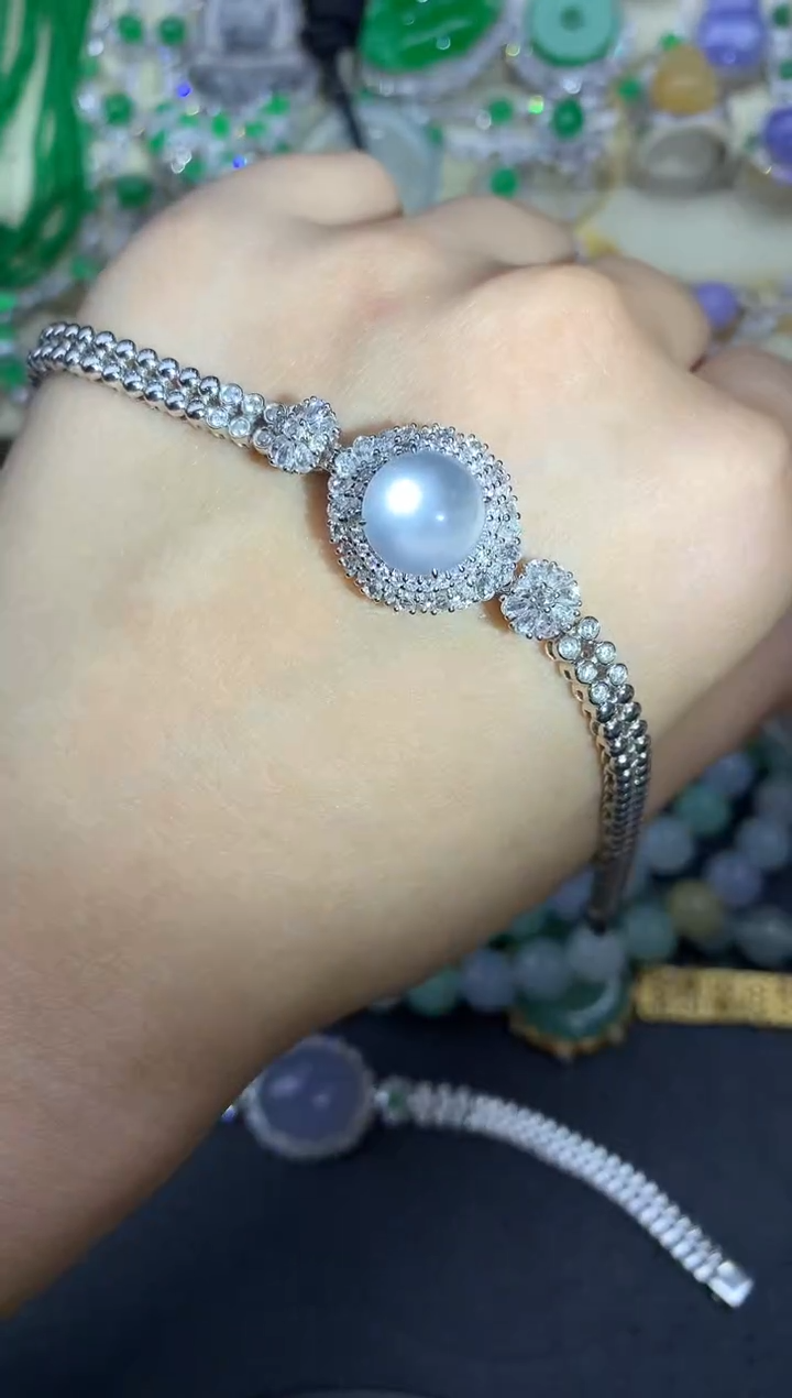 【闪购商品】翡翠手链18K金镶嵌657中国好珍宝