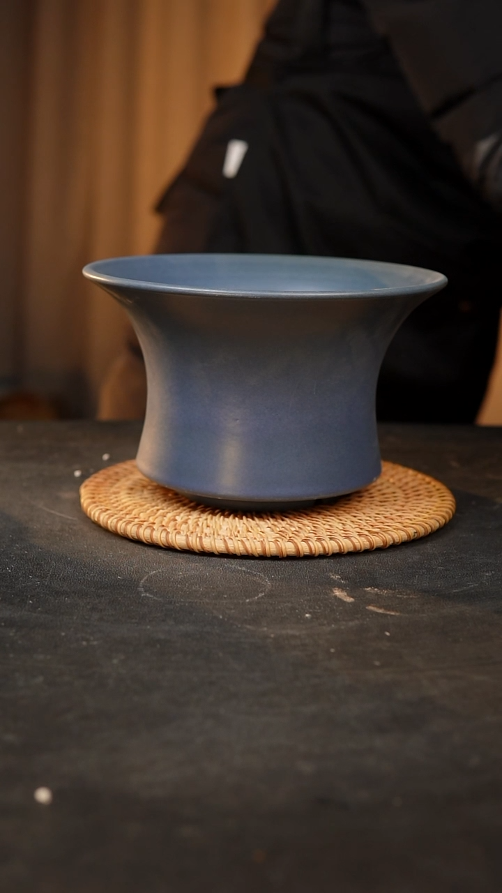 【闪购商品】瓷片泥泥手工花盆口18高13