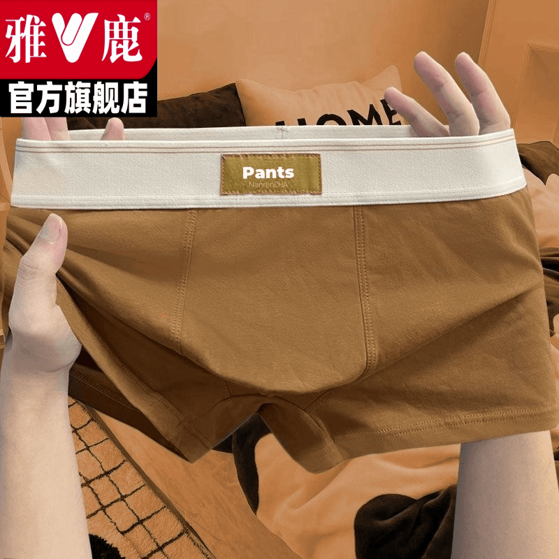 雅鹿男士内裤纯棉100%全棉抗菌男生运动夏季透气大码学生青年短裤商品图