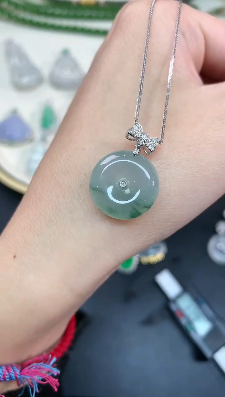 【闪购商品】翡翠套链18K金镶嵌套链A196|2980