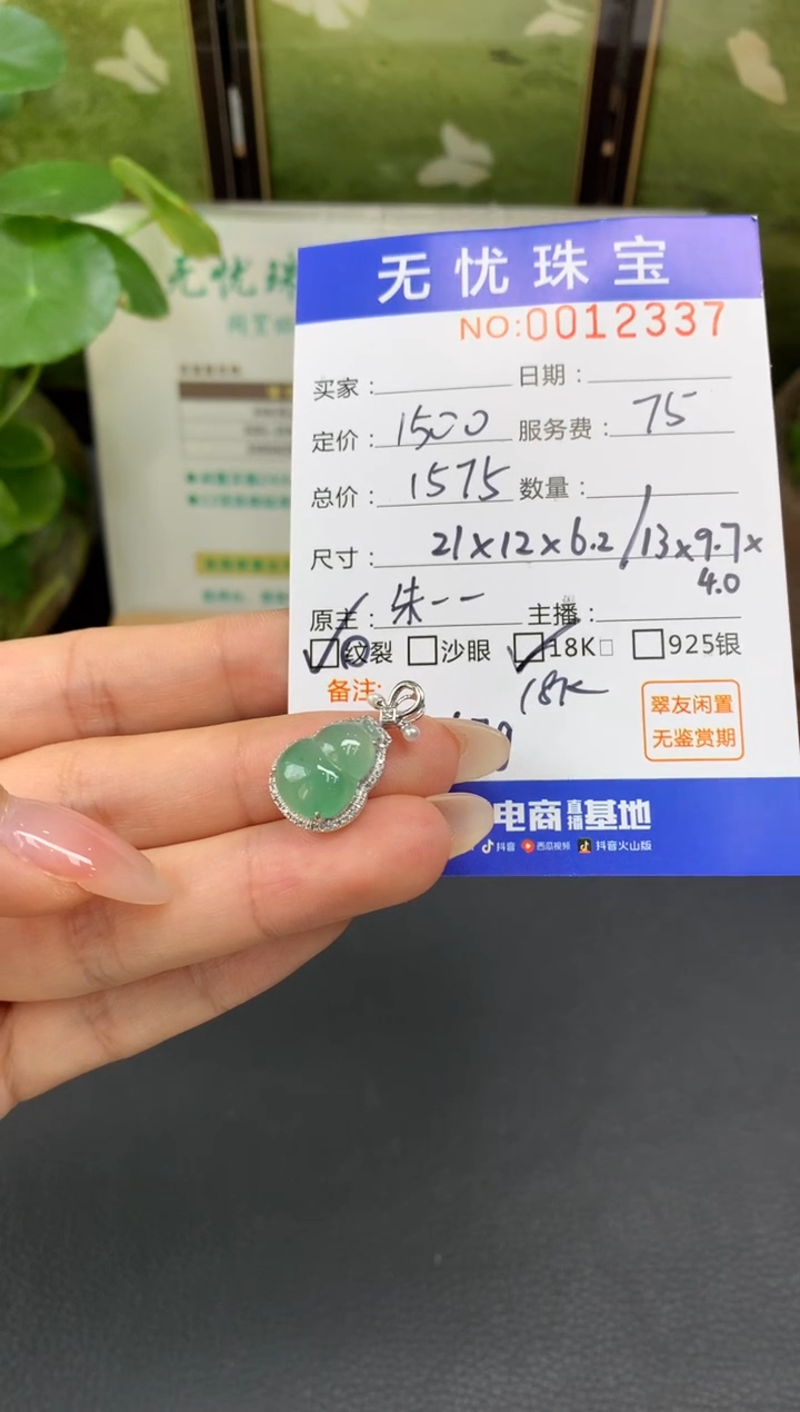 18K金镶嵌定制翡翠噜*E630
