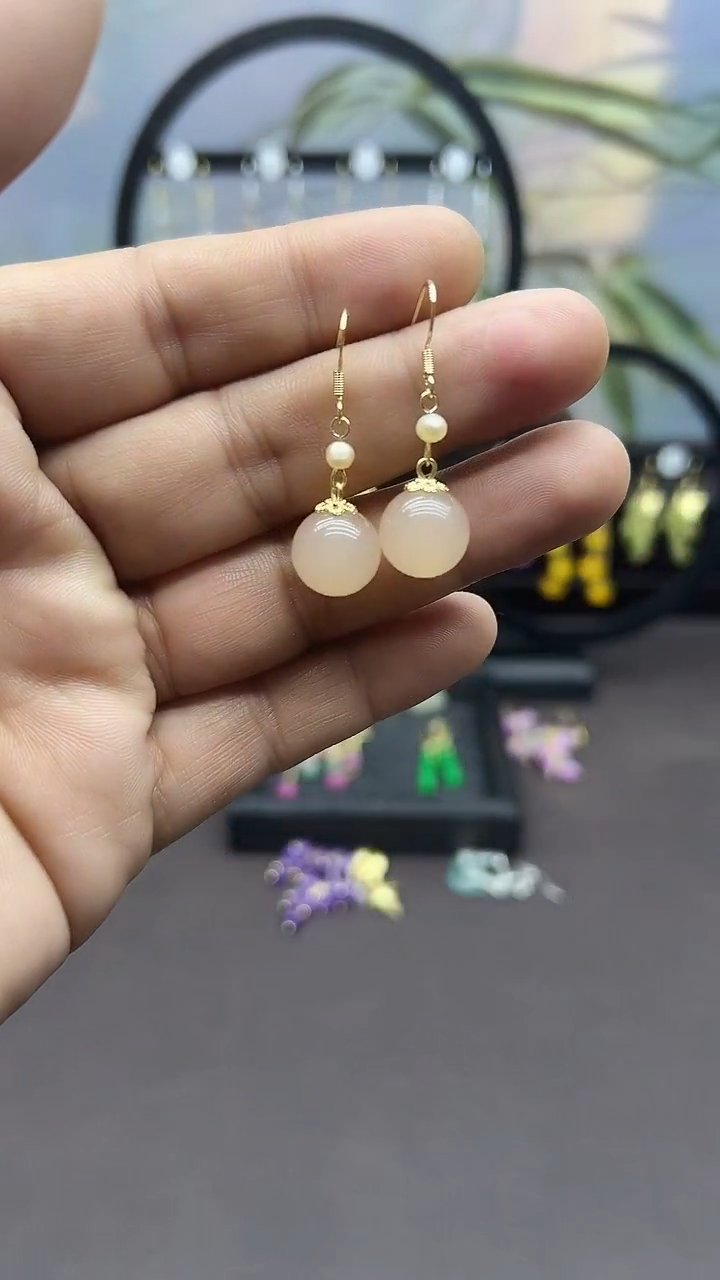 未镶嵌耳饰玛瑙/玉髓023