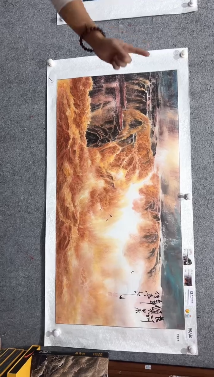 国画张传亭老师的红袍作品