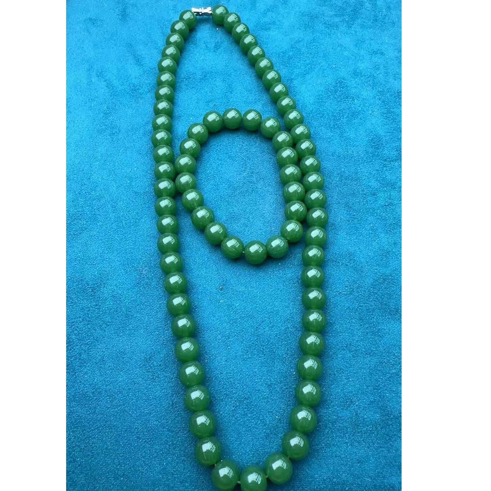 A5和田玉手串+项链10mm