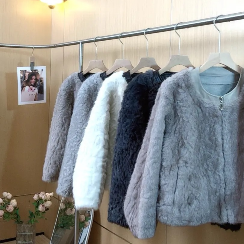 【奢雪集女装】集合链接冬季新款加厚短款毛毛外套