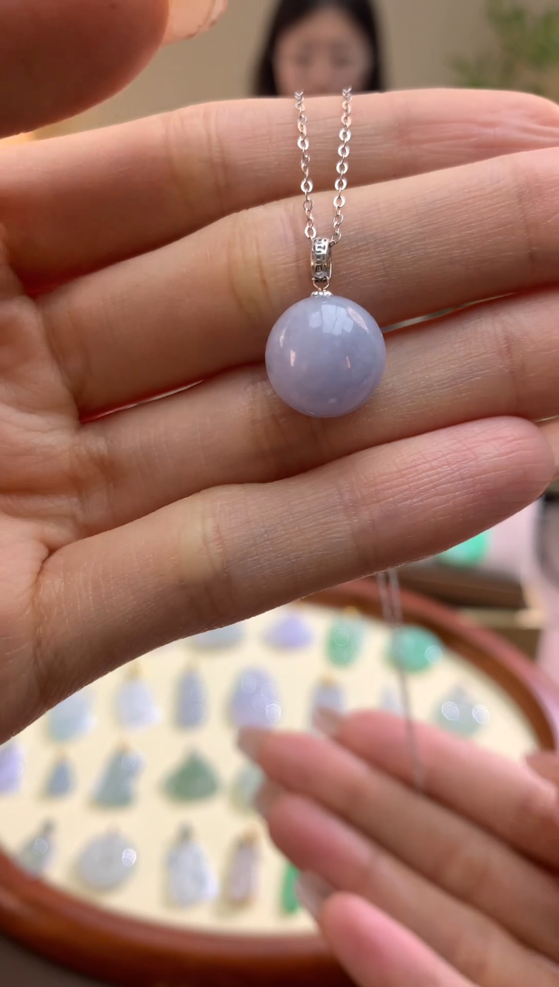 【闪购商品】翡翠颈饰18K金镶嵌珠子