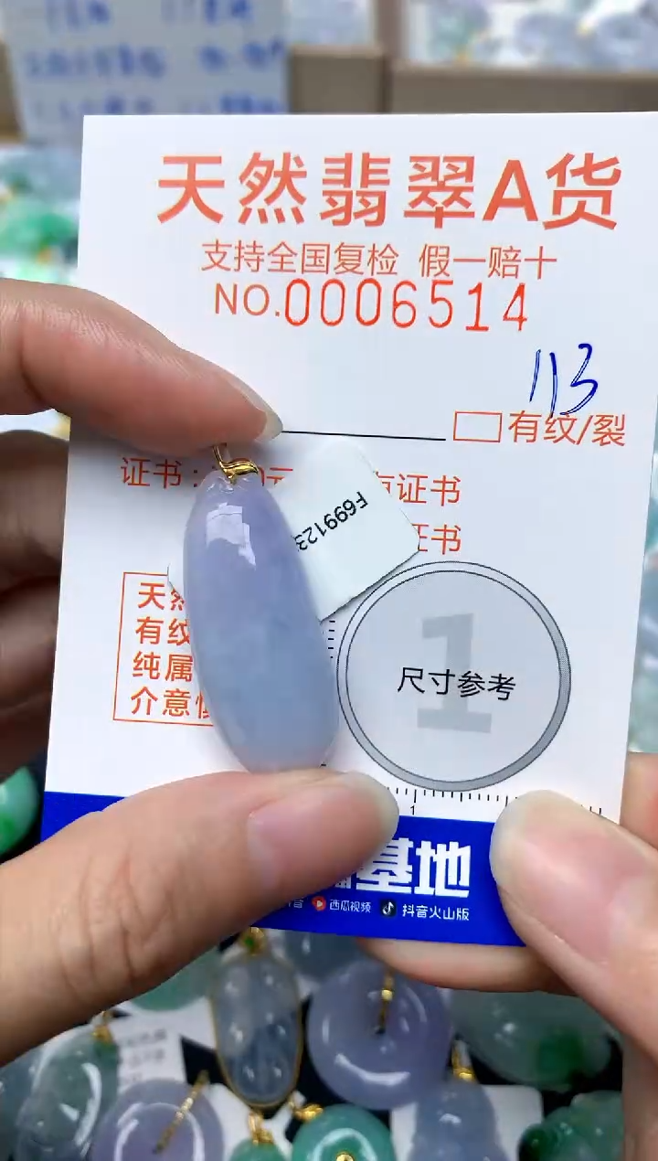 【闪购商品】翡翠颈饰18K金镶嵌113天然A货翡翠