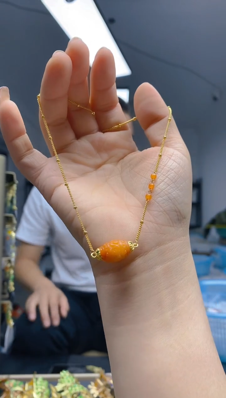 【闪购商品】翡翠耳饰合金342翡翠锁骨链