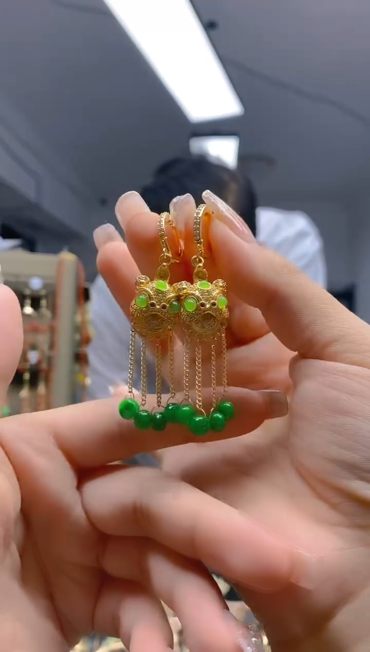 【闪购商品】翡翠耳饰合金86翡翠耳包