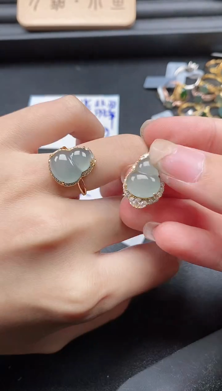 翡翠戒指银S925镶嵌51511