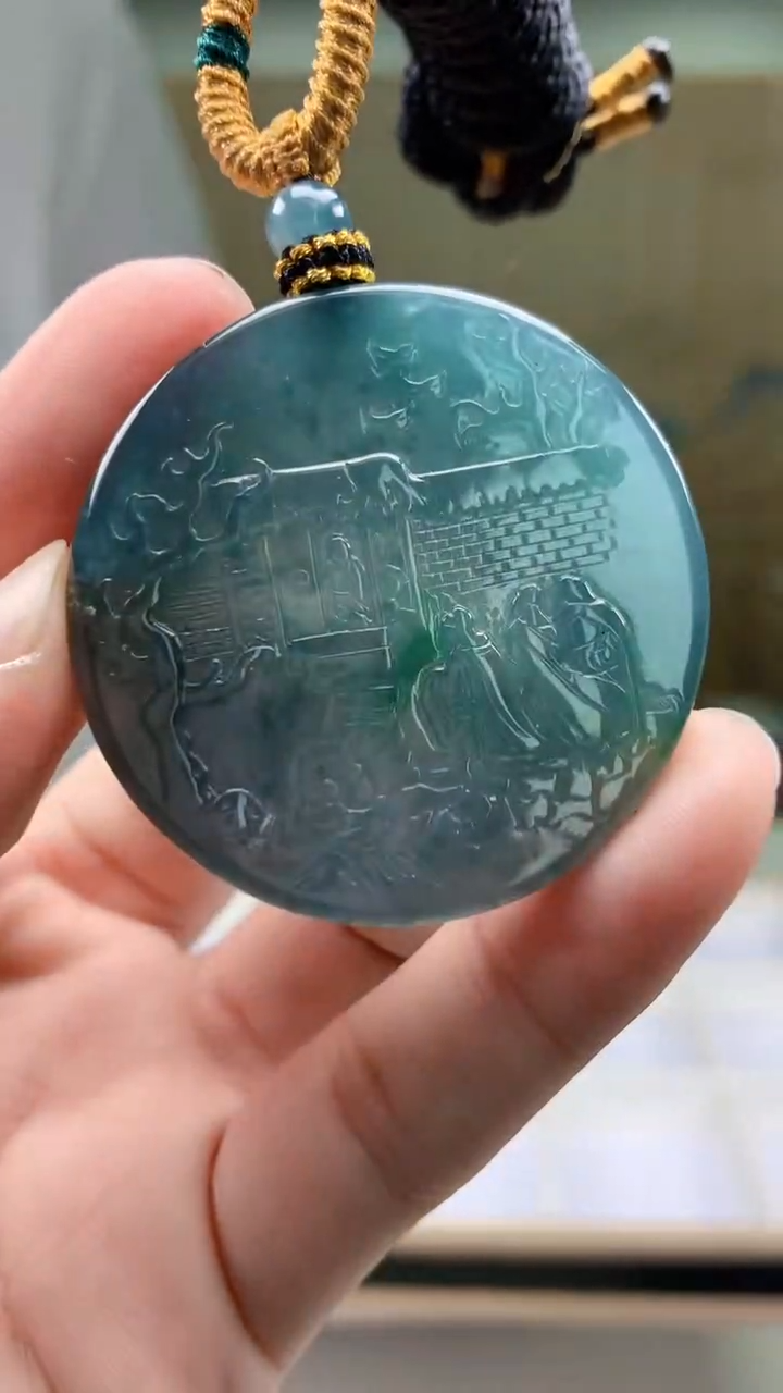 【闪购商品】定制翡翠未镶嵌5028bb-毛货挂件126