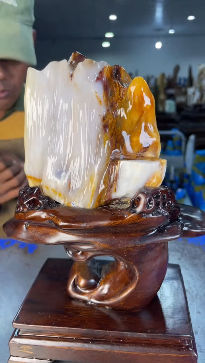 未镶嵌摆件硅化玉27