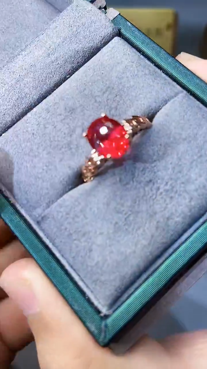 【闪购商品】红宝石戒指银S925镶嵌354