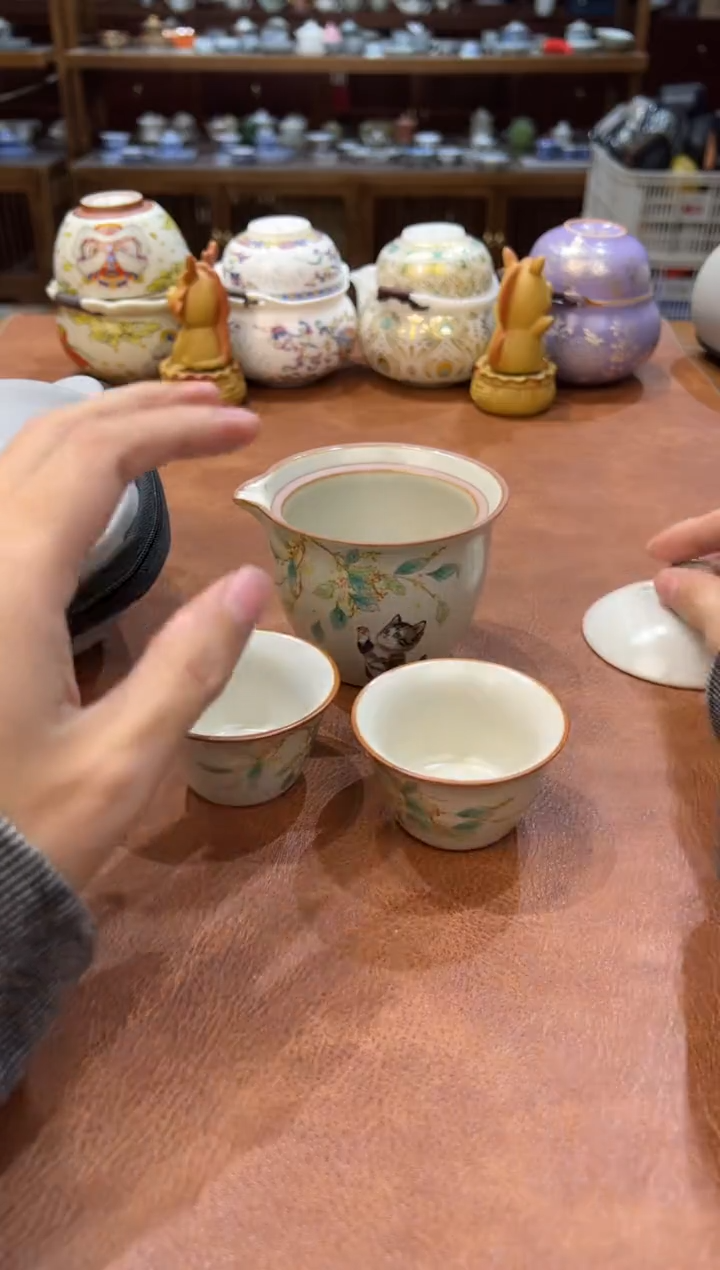 真的很便宜会开片的旅行茶具