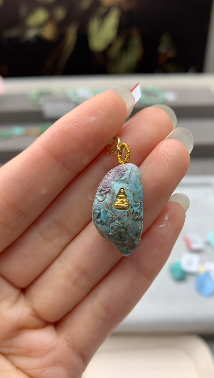 未镶嵌绿松石雕刻A131