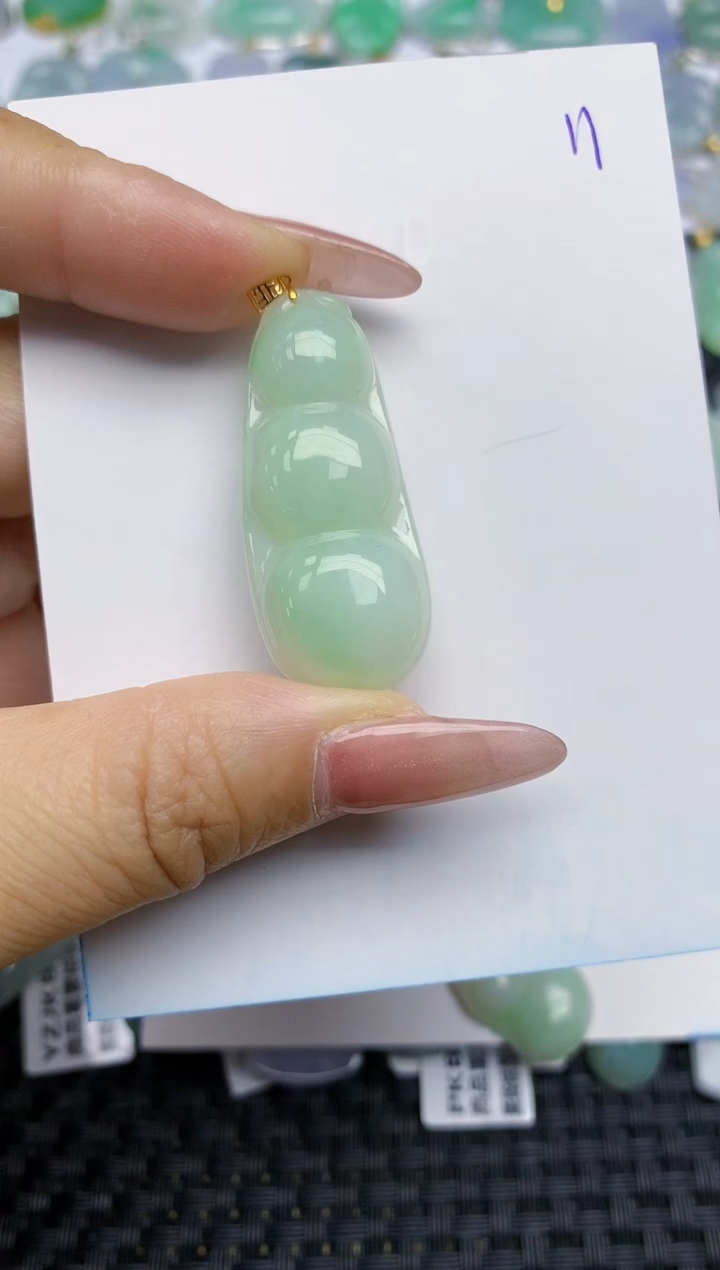 【闪购商品】翡翠颈饰18K金镶嵌天然A货翡翠 11