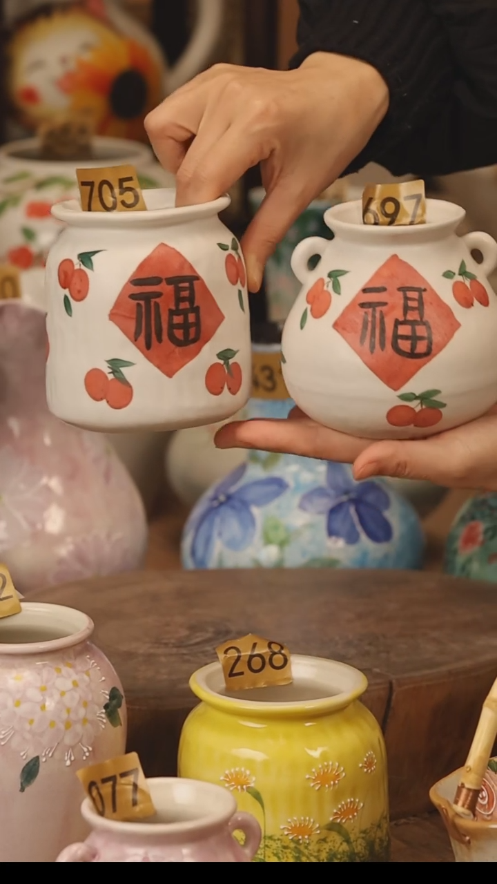 陶瓷陶瓷景德镇设计师手作花器摆件侘寂风@M697和705@2个