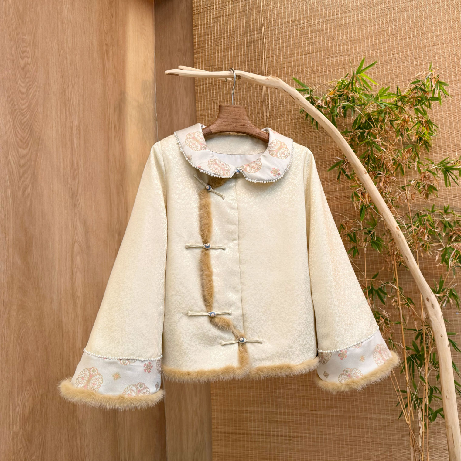 【原创设计，独款棉服】真丝桑蚕丝新中式棉服棉衣汉服上衣国风加厚