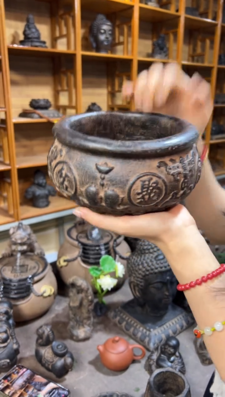 陶土【火山泥】聚宝盆