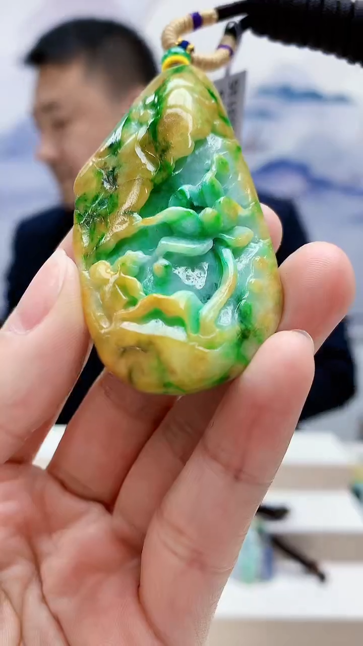 未镶嵌定制翡翠5174lr-毛货挂件17