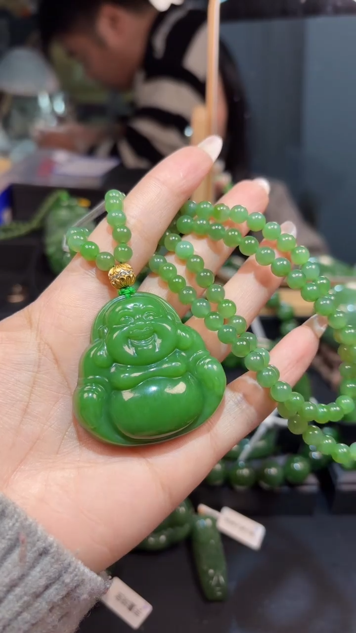 【闪购商品】和田玉（碧玉）吊坠(赠链)未镶嵌1