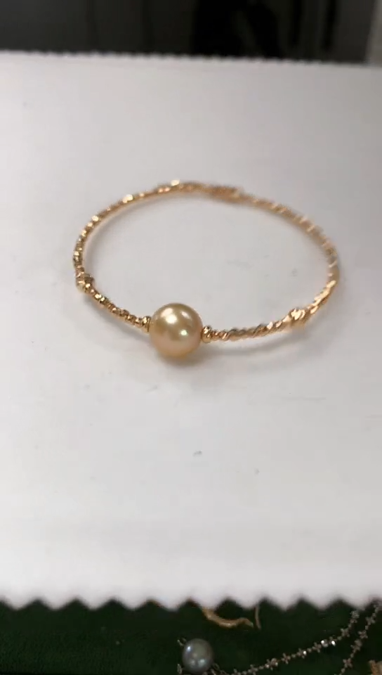 【闪购商品】海水珍珠手镯18K金镶嵌奢手镯