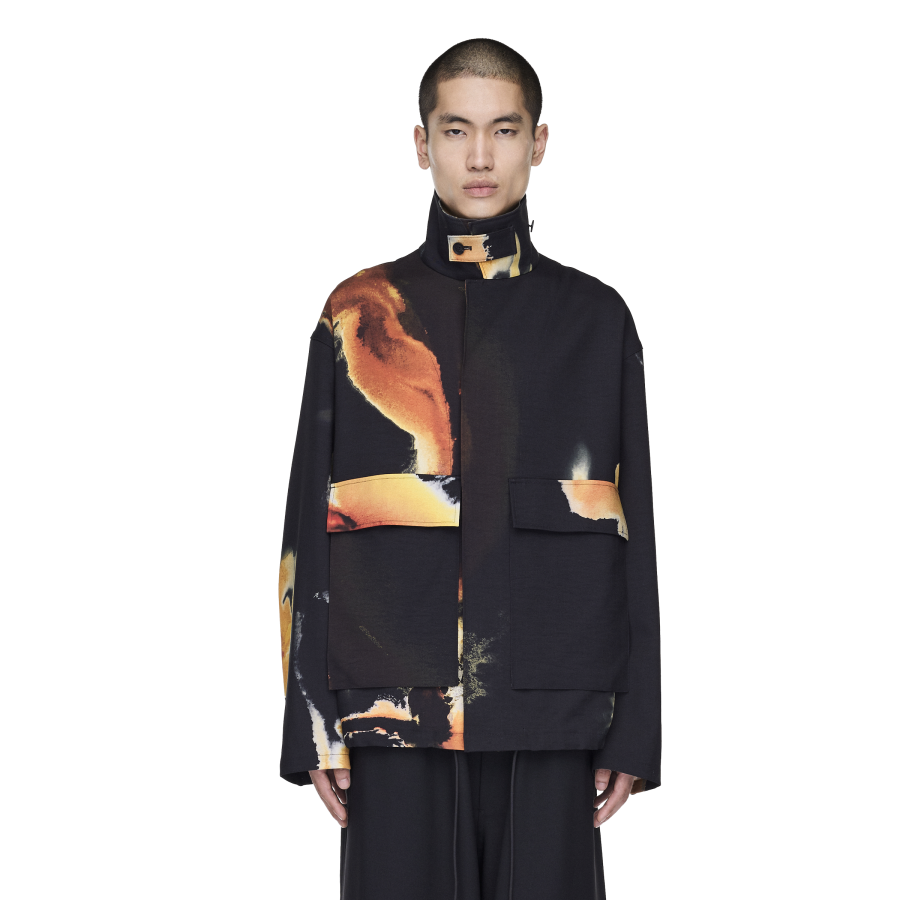Y-3/Y-3（53-KA9633）黑色季节主题琥珀花系列运动夹克外套