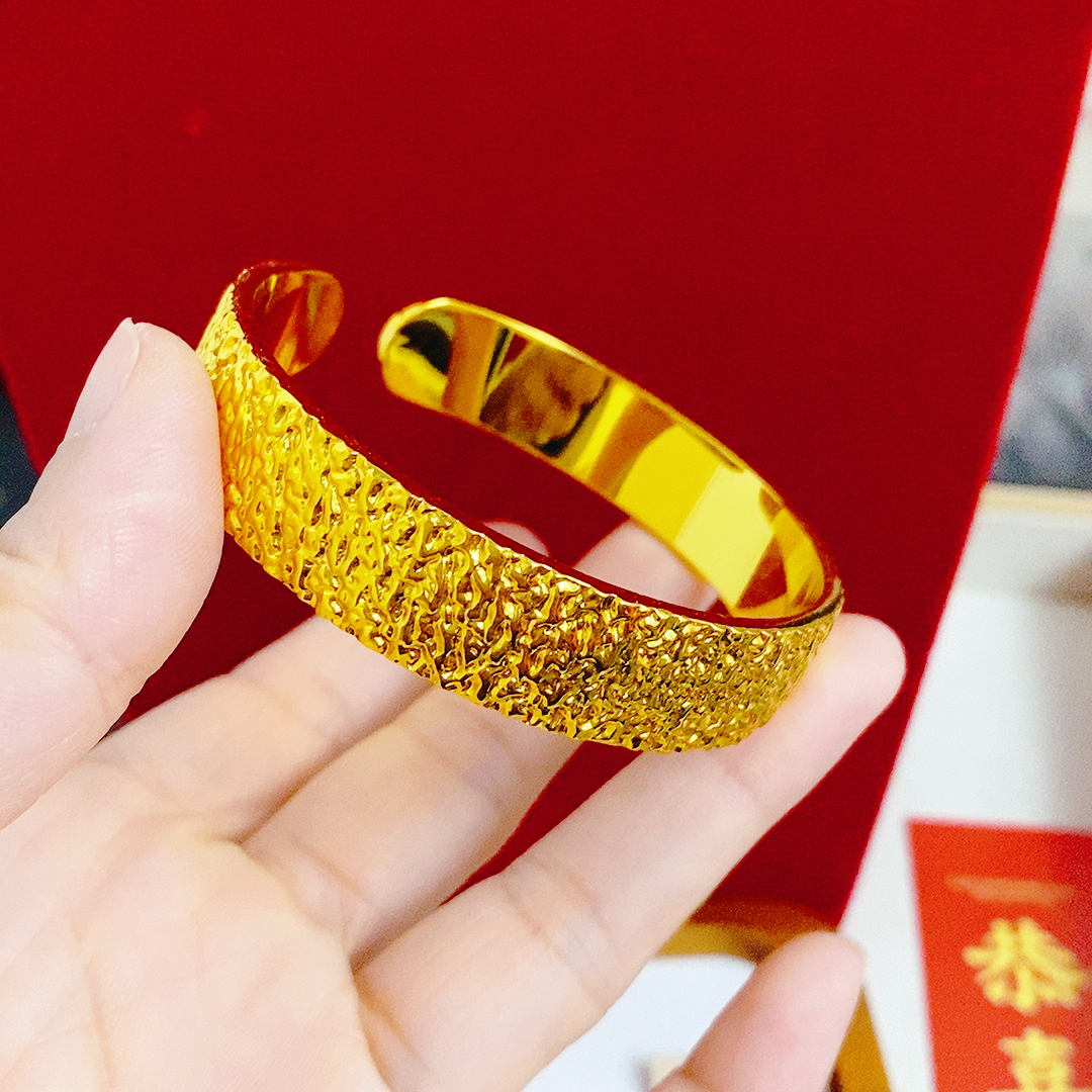  时尚白搭纸醉金迷开口手镯