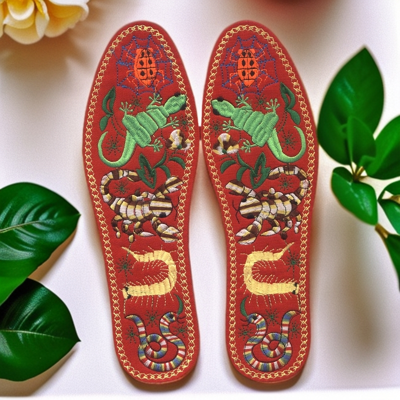 精美绣花鞋垫，刺绣工艺品