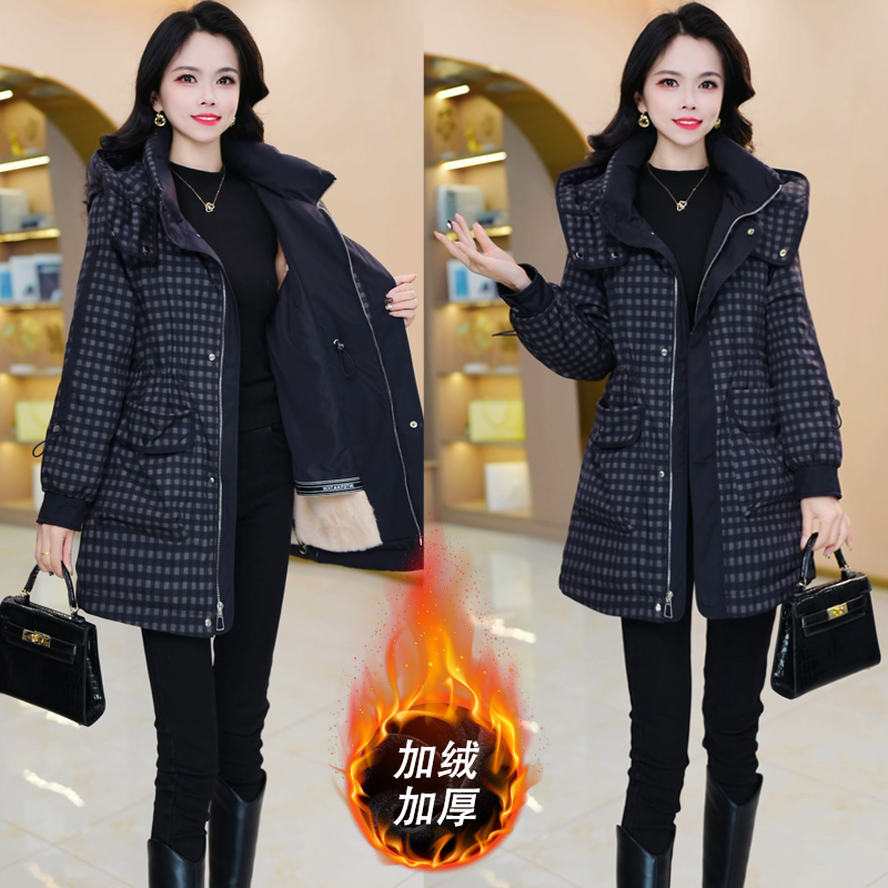 【加绒加厚】派克服气质时尚大气减龄收腰显瘦派克服M-4XL-28827