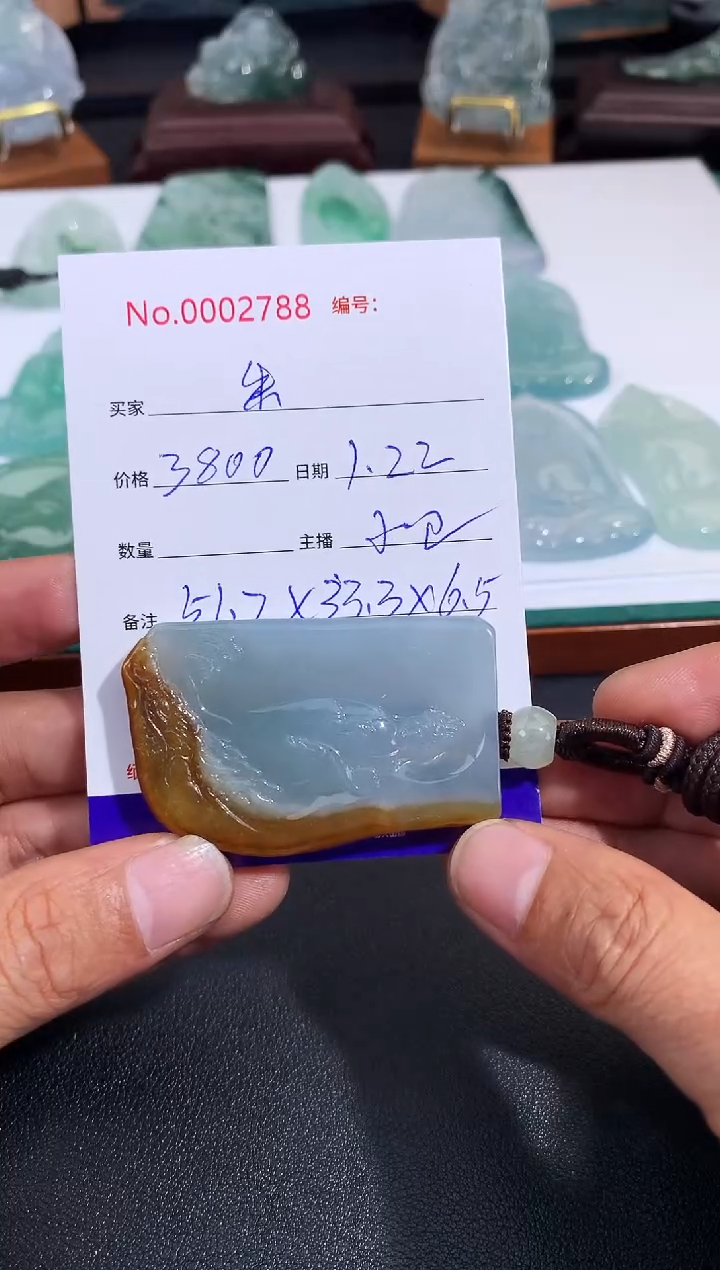 【闪购商品】翡翠颈饰未镶嵌 朱
