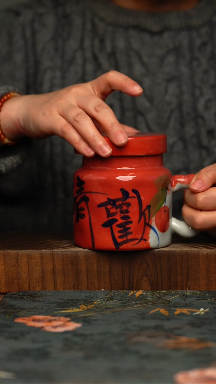 瓷片釉下彩手工手绘同款