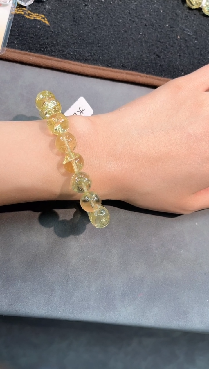 【闪购商品】水晶手链未镶嵌45号巴西黄水晶单圈11.5mm