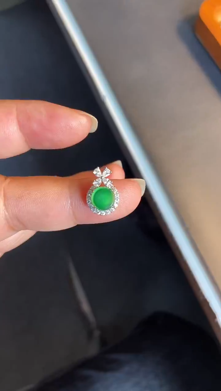 吊坠(不含链)银S925镶嵌翡翠1