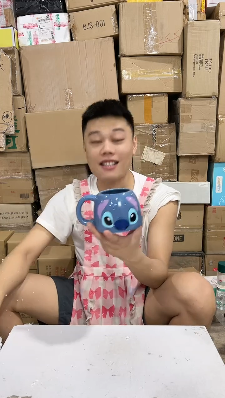 瓷片史迪仔馒头杯