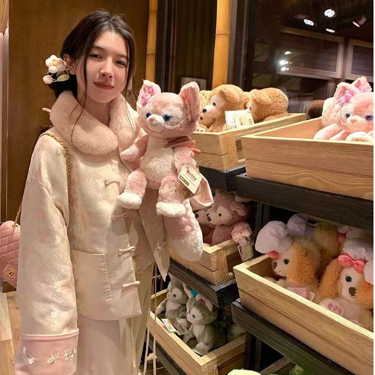 渔小平【小蝴蝶】90白鸭绒新中式外套刺绣盘扣国风羽绒服秋冬新款